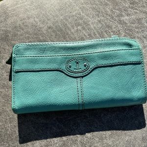 EUC Fossil Teal Wallet